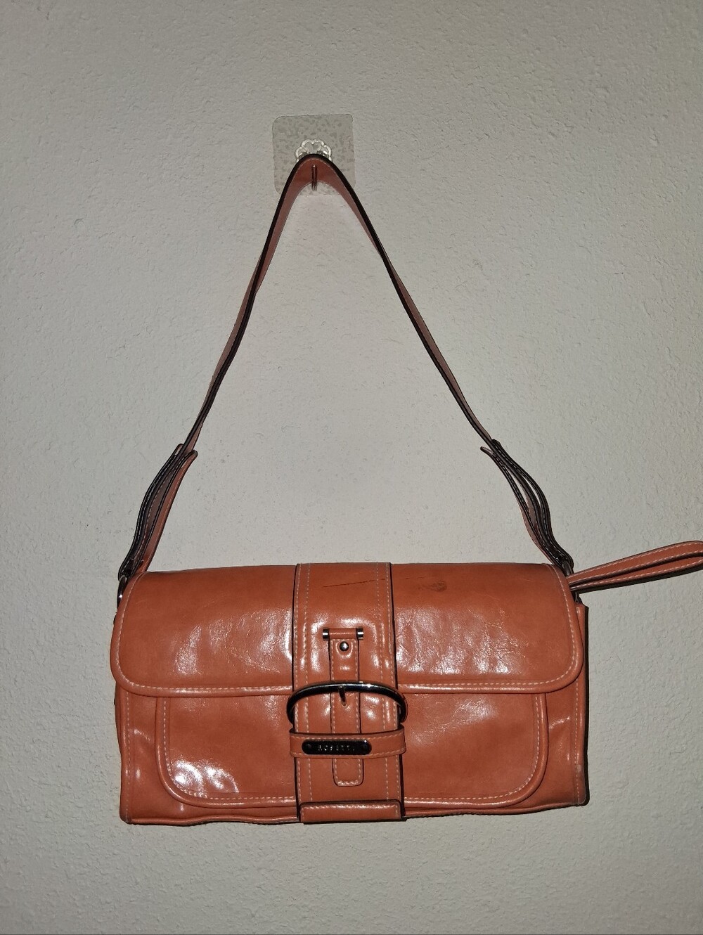 Vintage Rosetti Orange Shoulder Bag With Matching Cosmetic Bag
